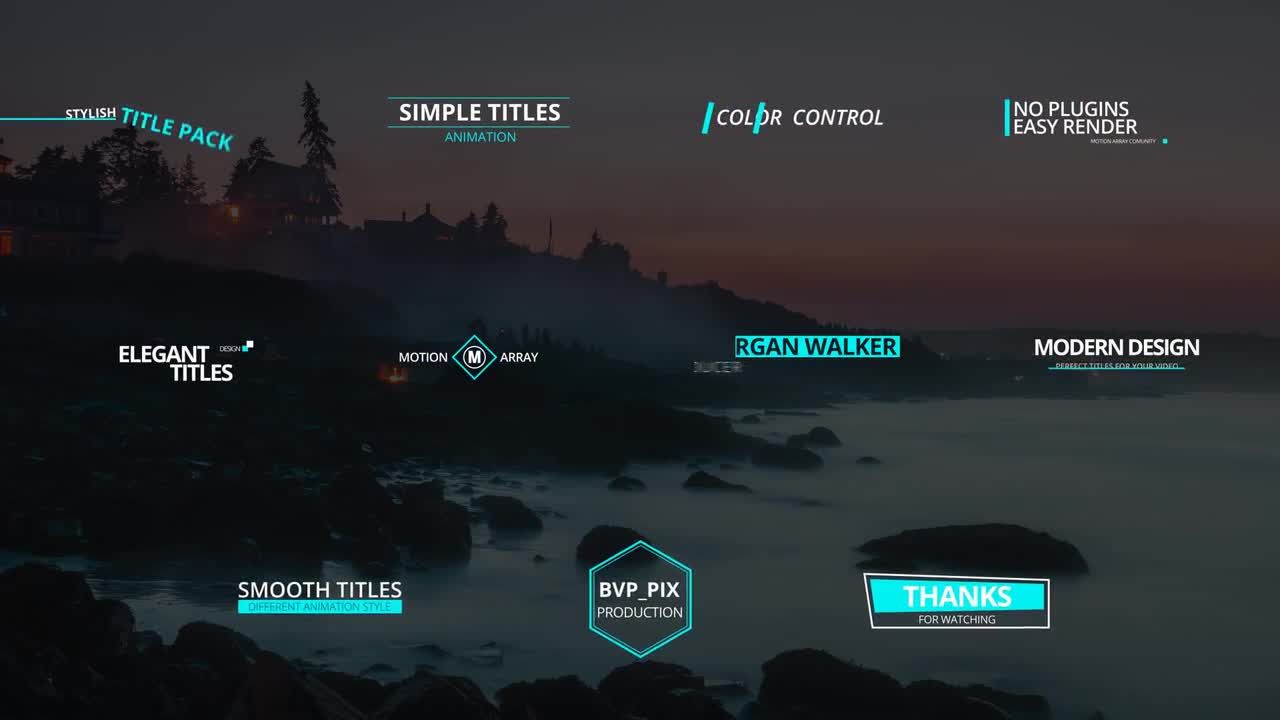 11个动画下三分之一体育运动标题素材库精选AE模板