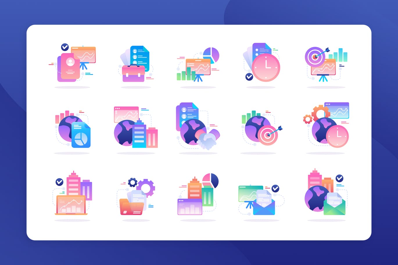 商业主题矢量图标素材 Business – Icon Illustration插图