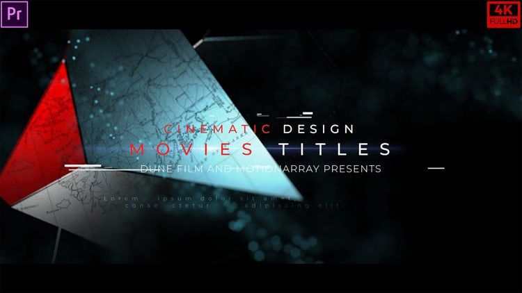 电影设计电影开场白功能强大的深色素材库精选pr模板