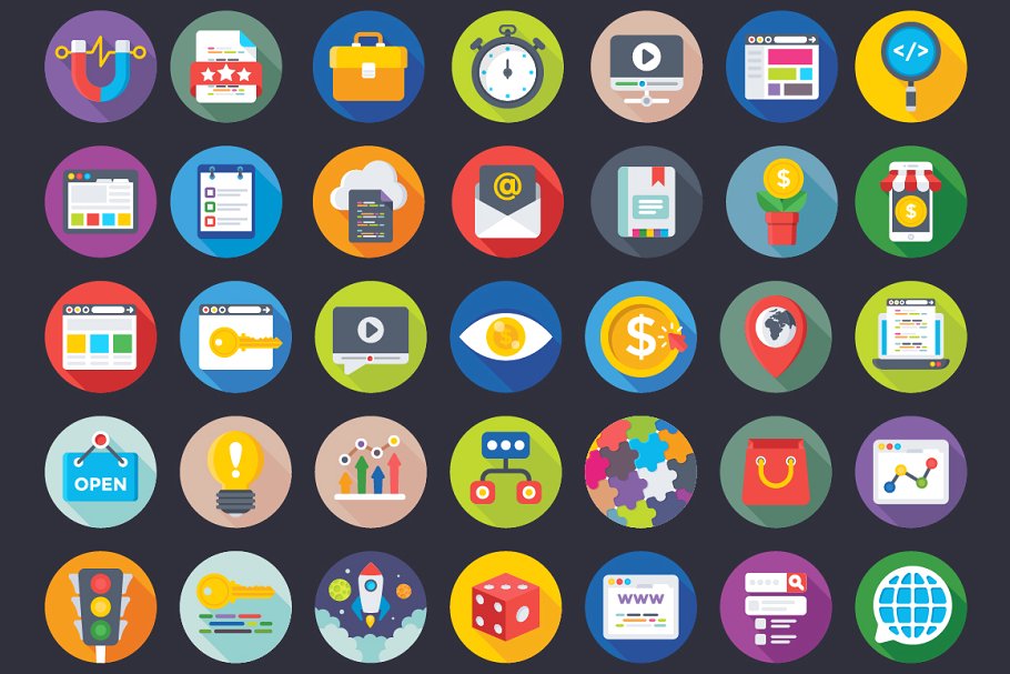 392枚SEO和数字营销图标 392 SEO and Digital Marketing Icons插图(10)