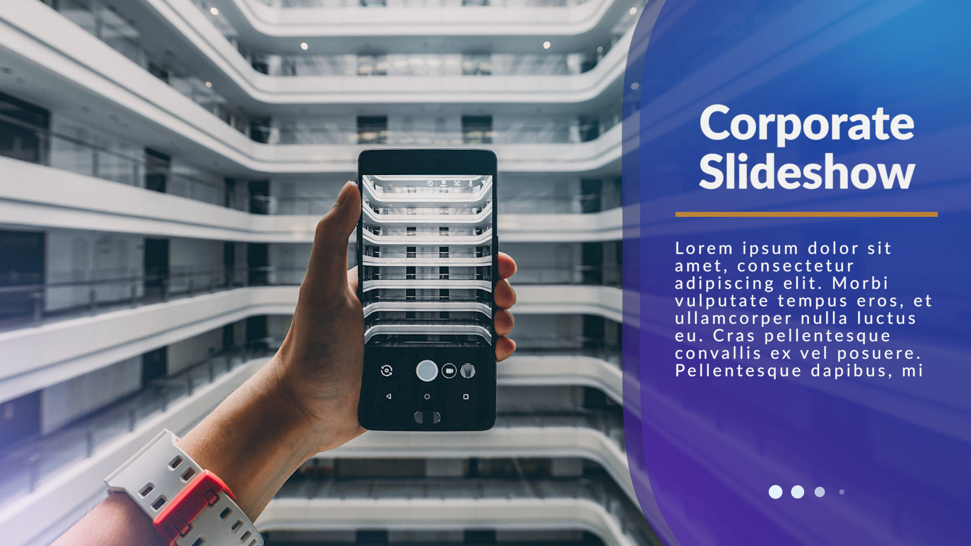 有过渡效果的企业幻灯片动画Pr模板