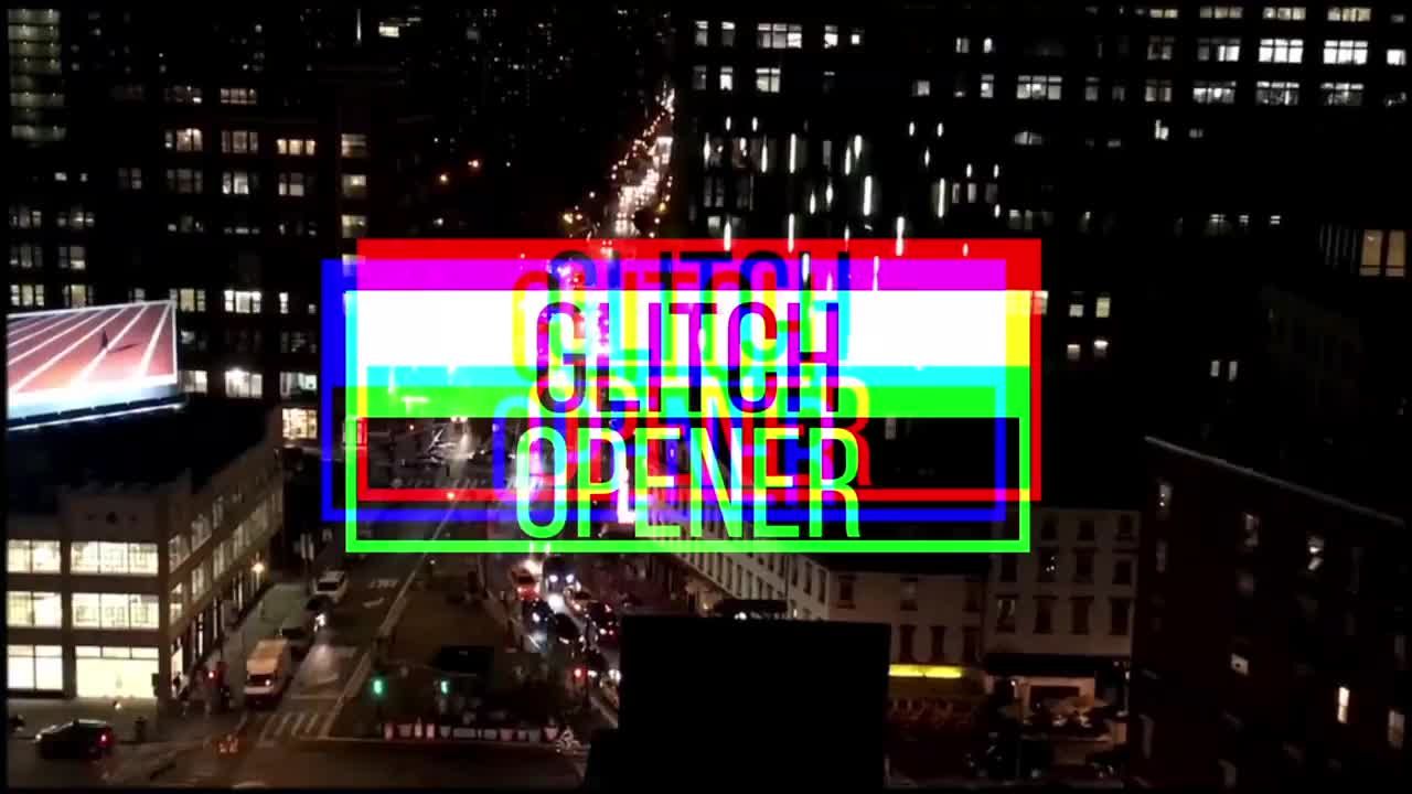 快速的信号损坏片头开场素材库精选AE模板