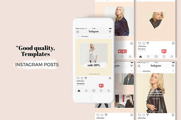 优雅时尚的朋友圈&amp;博客社交媒体图片设计 Elegant and stylish social media [psd]