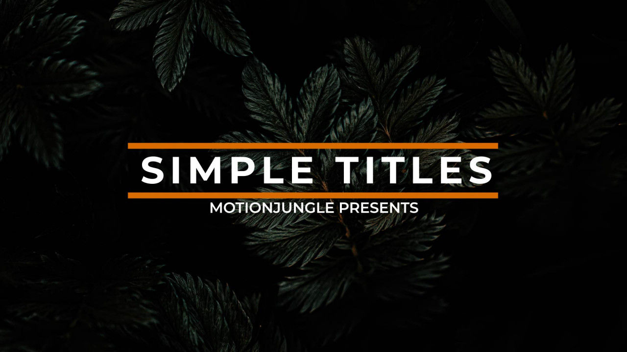 迷你标题动画特效ae模板