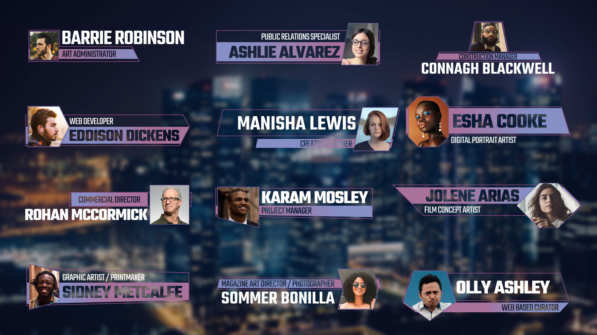 12个时尚干净创意的低三分之二标题素材库精选AE模板