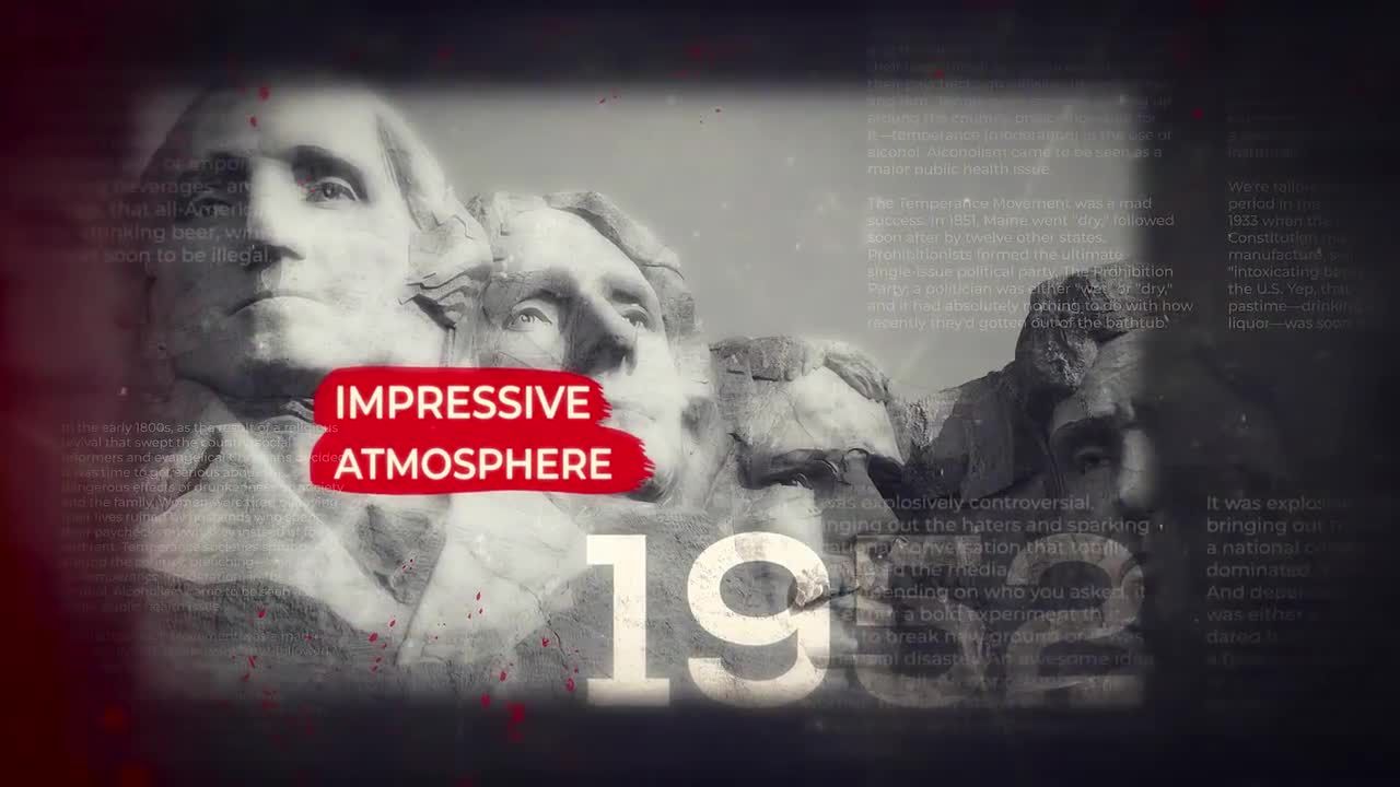 老旧的历史色彩影视节目幻灯片素材库精选AE模板