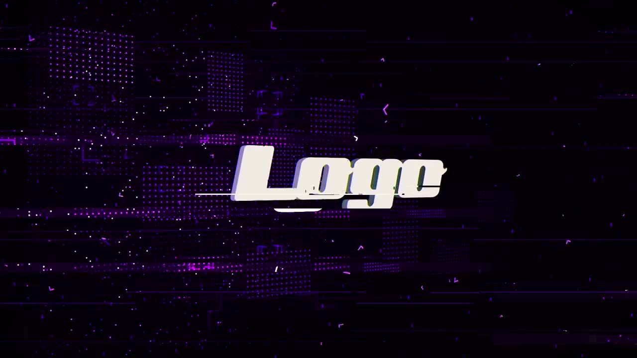 动态动画数字徽标介绍素材库精选AE模板