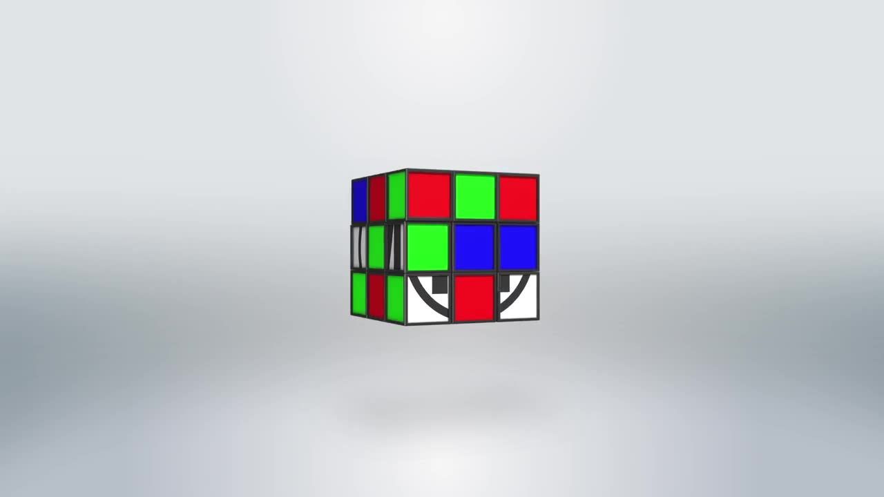 立体魔方翻转特效logo动画展示素材库精选AE模板