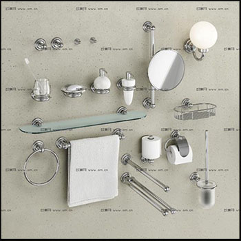 毛巾架 香皂盒等浴室配件素材之家精选3D模型