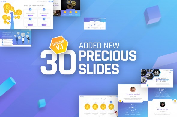 现代专业的加密货币PowerPoint演示模板插图(1)