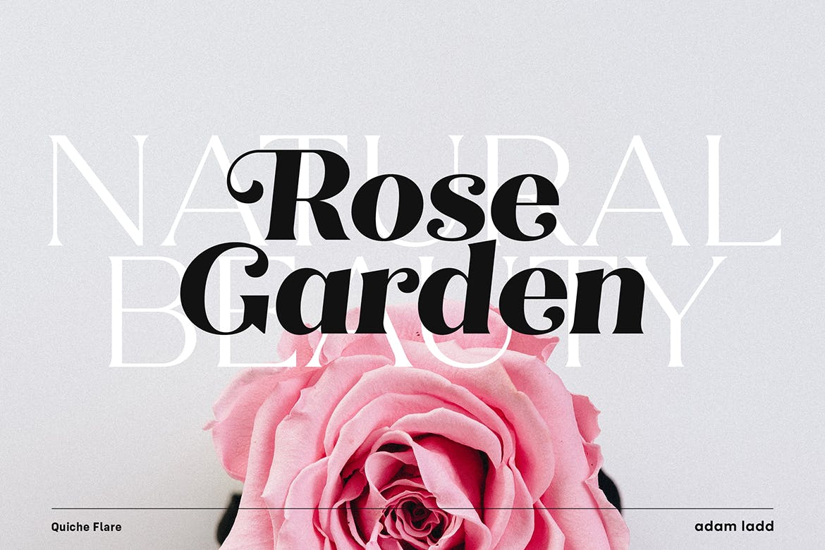 宽条纹衬线英文字体家族 Quiche Flare Font Family插图(1)