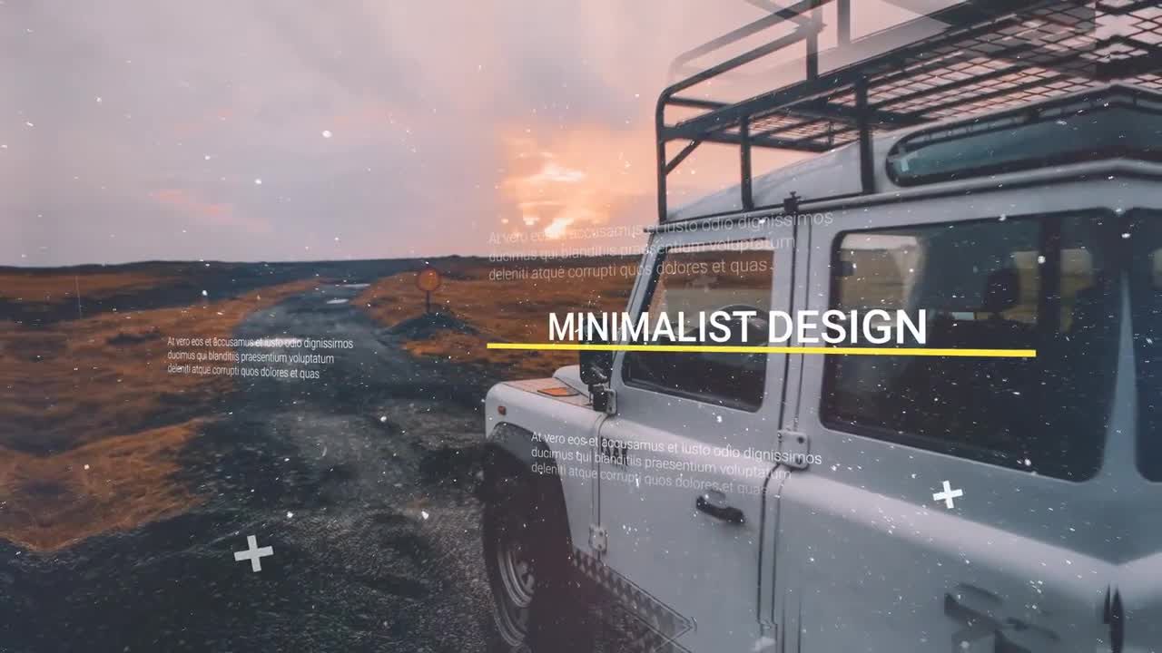 优雅视差效果幻灯片动画素材库精选AE模板