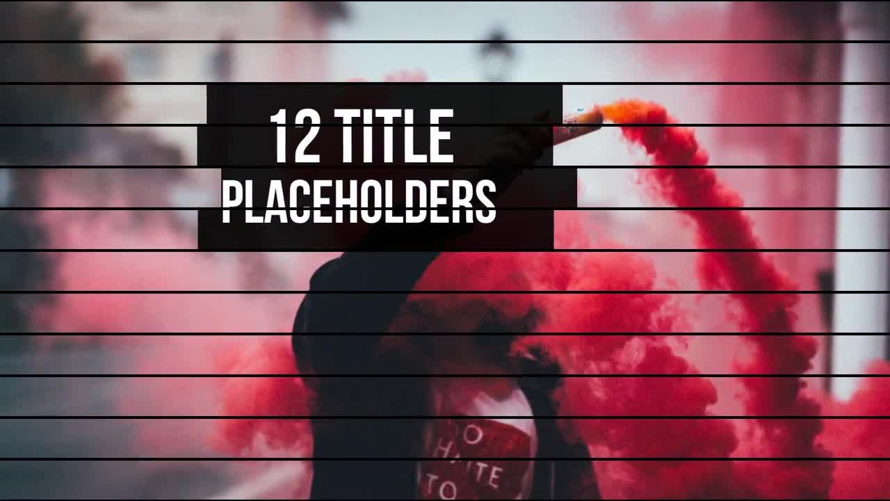 史诗般的条纹效果显示电影预告片素材库精选AE模板