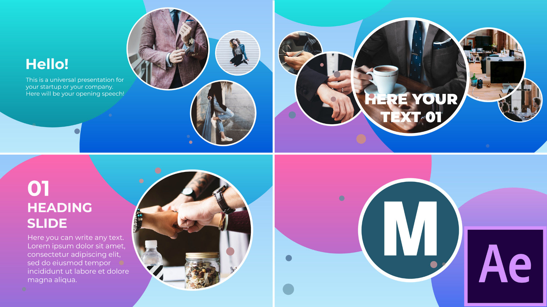 内容丰富而精彩的公司创意推广素材库精选AE模板