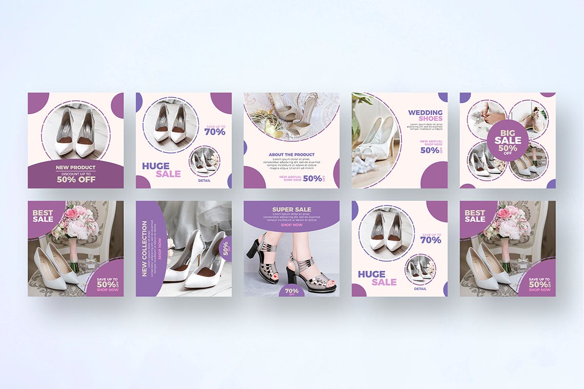 时尚品牌Instagram促销广告设计模板素材库精选 Fashion – Instagram Post Template插图(2)