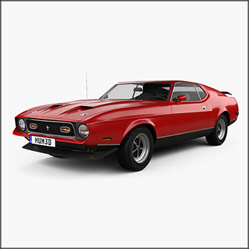 福特Ford Mustang Mach 1 1971 汽车素材之家精选3D模型