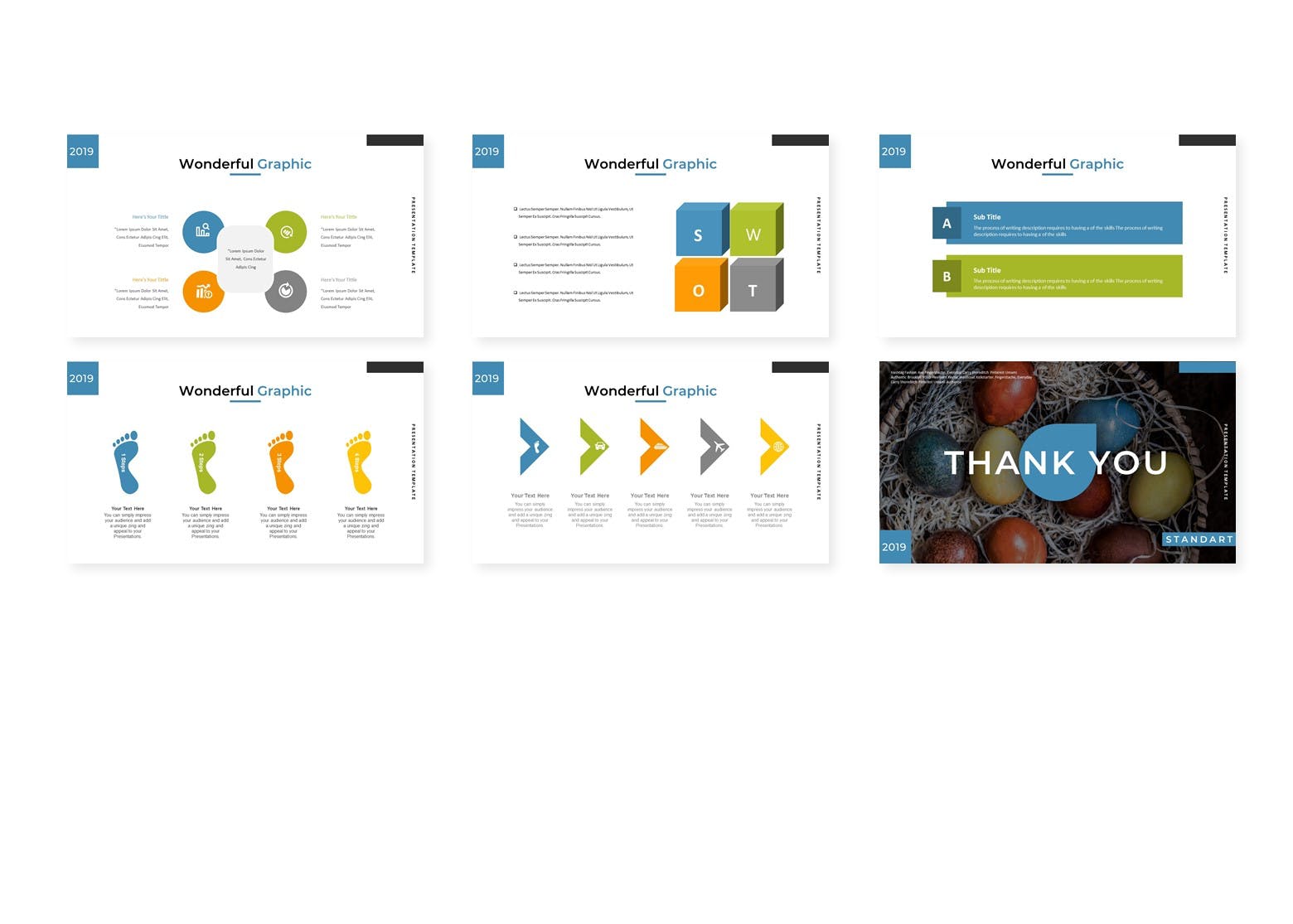 复活节手绘彩蛋主题PPT幻灯片模板 The Eastre – Powerpoint Template插图(3)