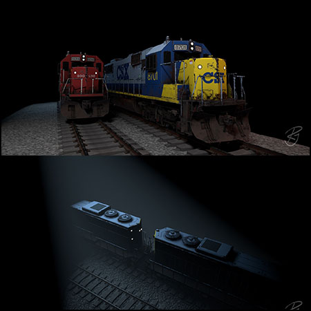 SD60火车头素材之家精选3D模型