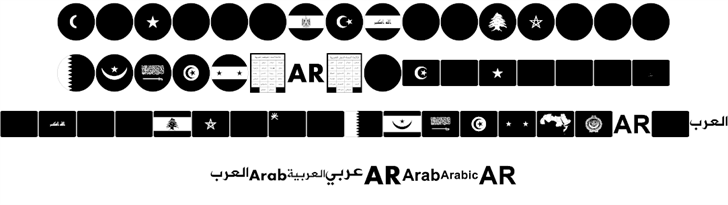 font arabic flags font插图2