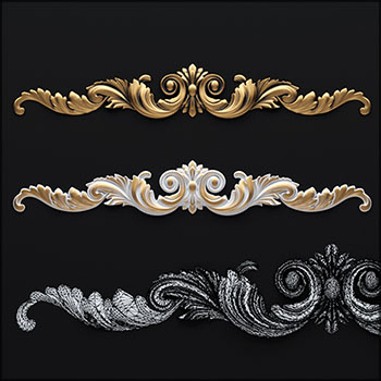 欧式大理石石膏雕花素材之家精选3D模型