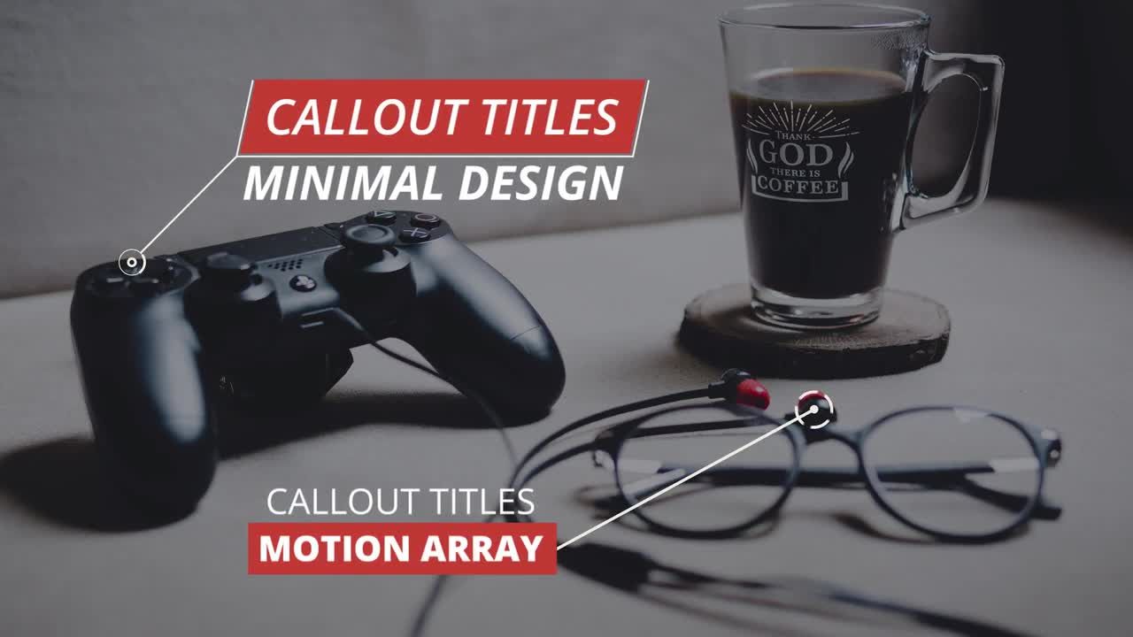 优雅动态的标注指示线文字素材库推荐PR模板