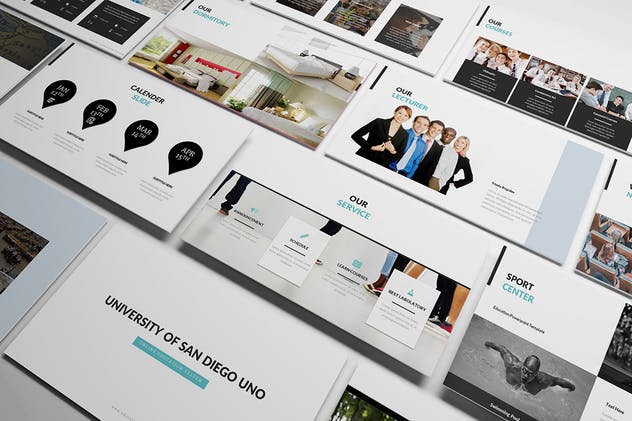 大学教育行业PPT幻灯片设计模板 University and Education Powerpoint Template插图(4)