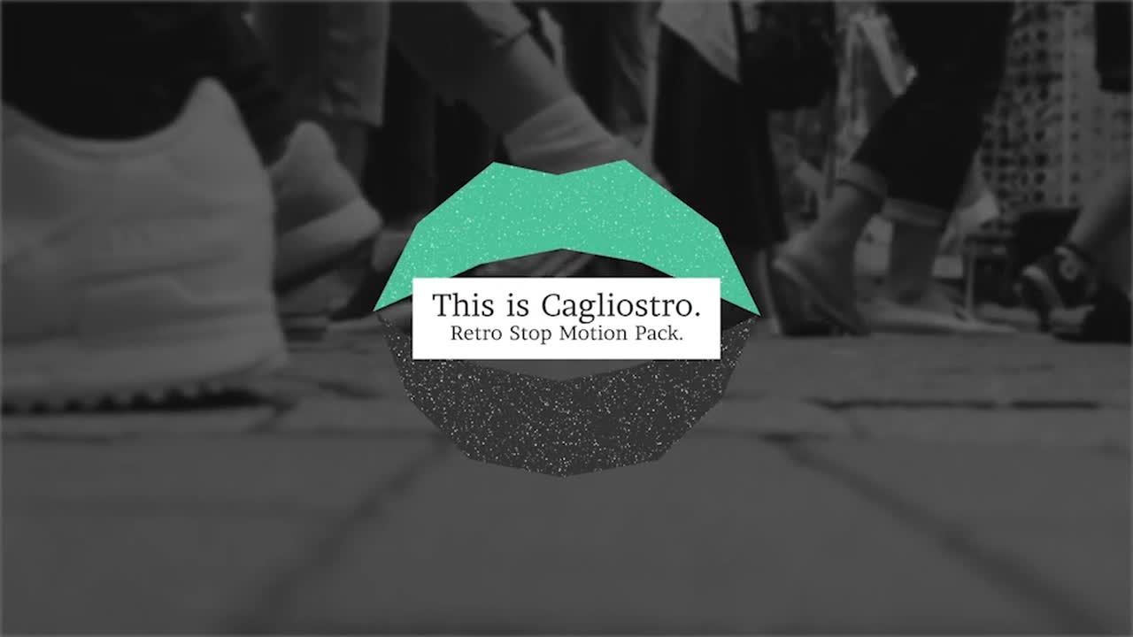 复古样式暂停回放背景效果标题素材库精选AE模板