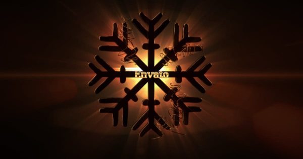 3D圣诞节金漆装饰风格开场素材库精选AE模板 3D Gold Christmas | Titles – Opener