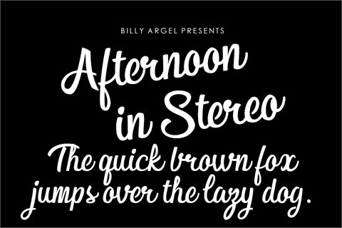 Afternoon in Stereo Personal Us font素材之家精选英文字体