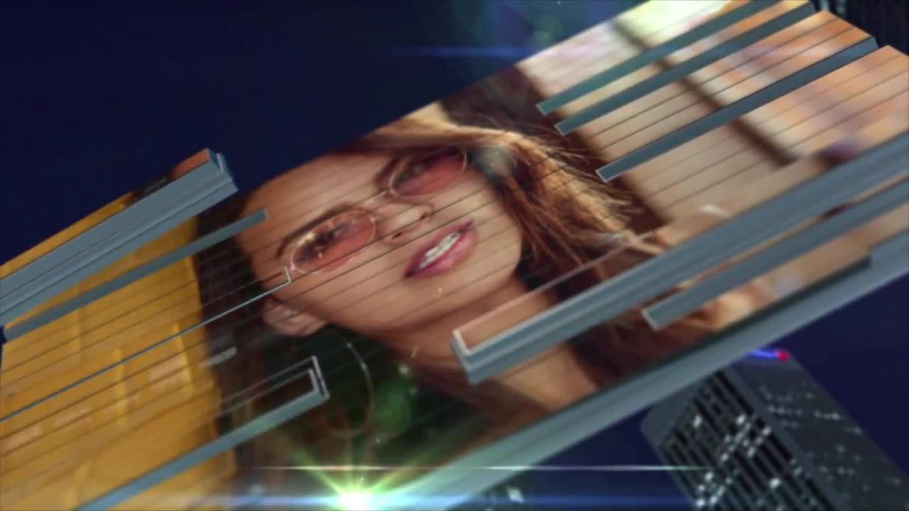 夜间玻璃幻灯片素材库精选AE模板