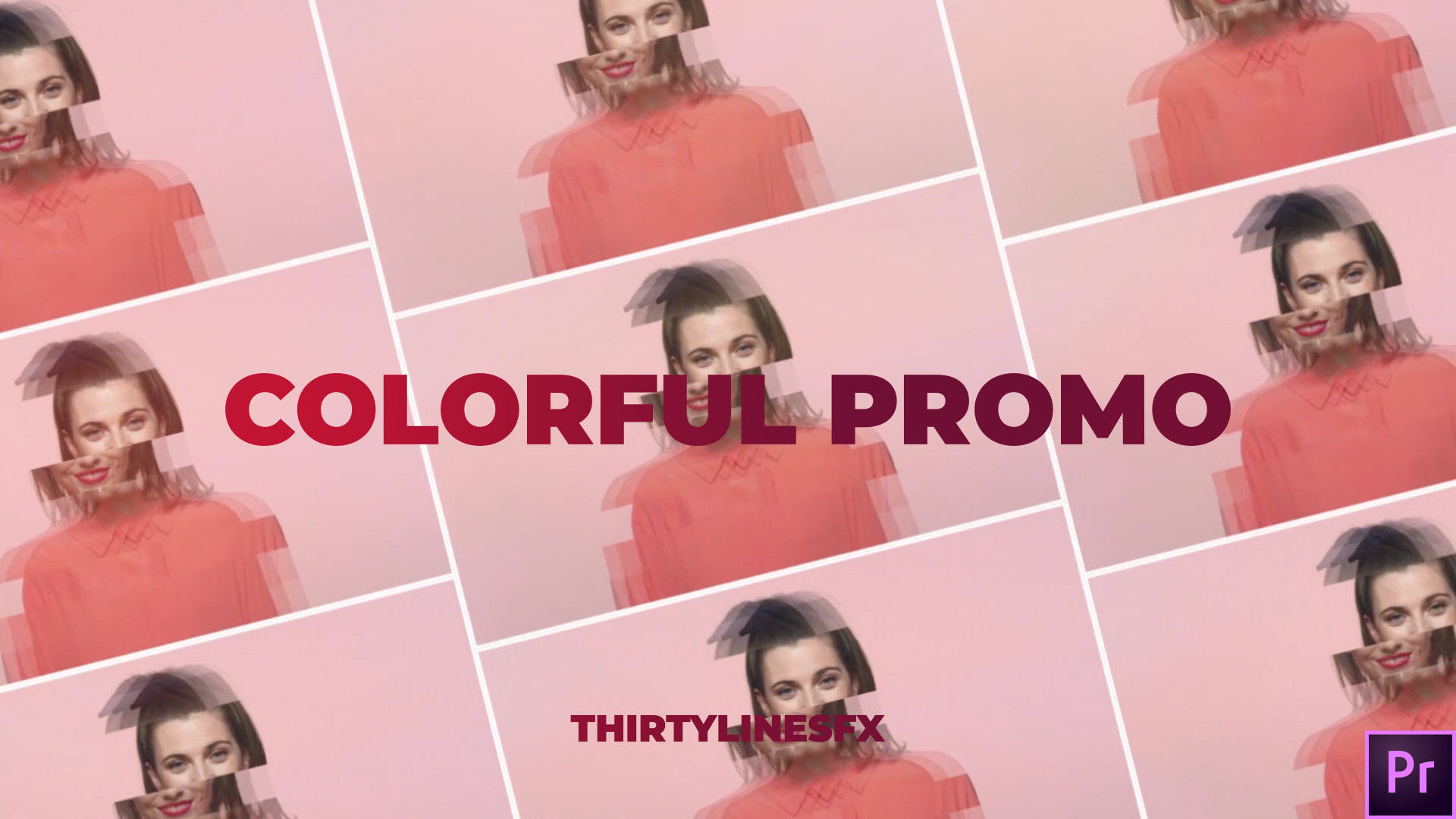 彩色促销视频素材库精选PR模板