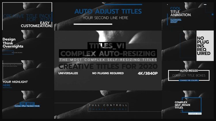 10个简洁且动态动画的文本动画ae模板