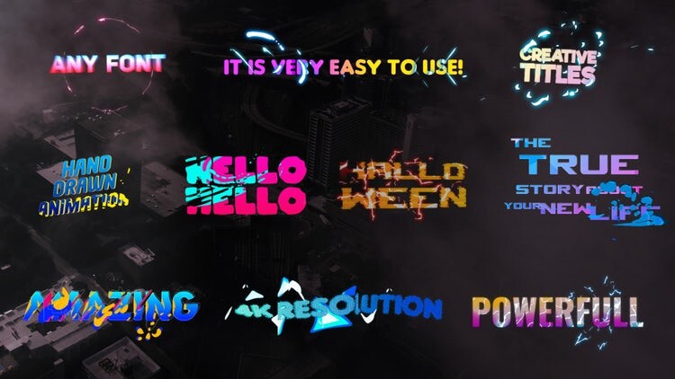 10个创意多彩的标题动画素材库精选AE模板