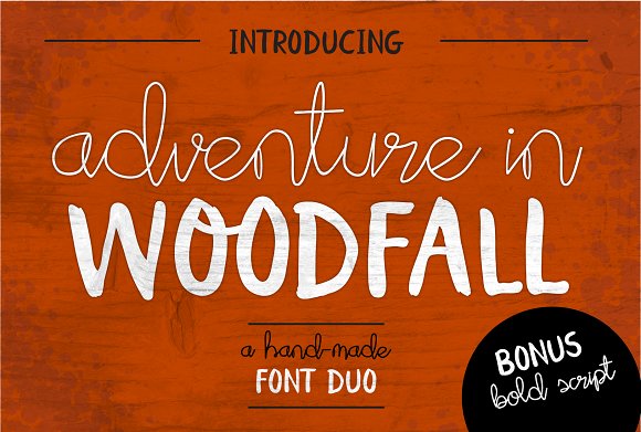Adventure in Woodfall – Font Duo素材之家精选英文字体