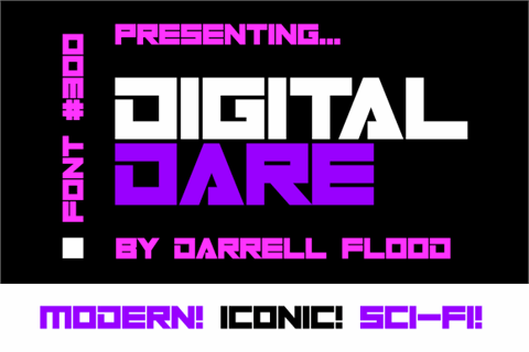 Digital Dare font素材之家精选英文字体