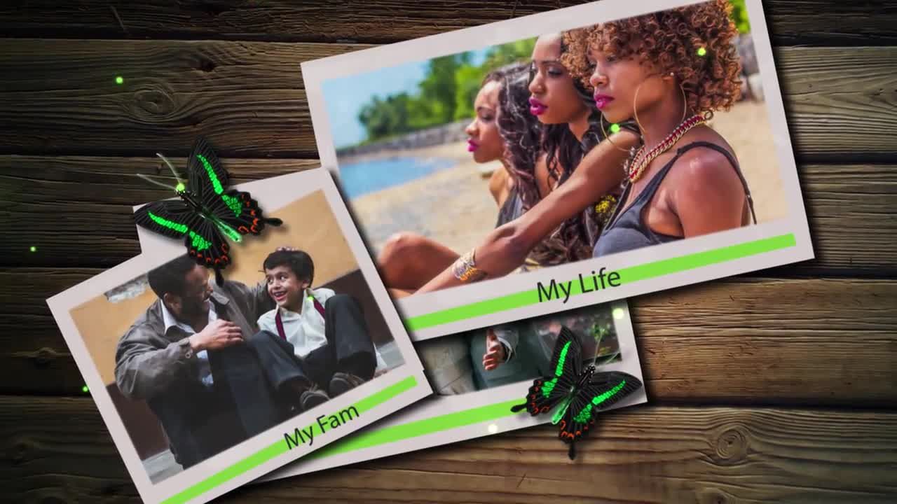 现代干净创意的回忆照片素材库精选AE模板