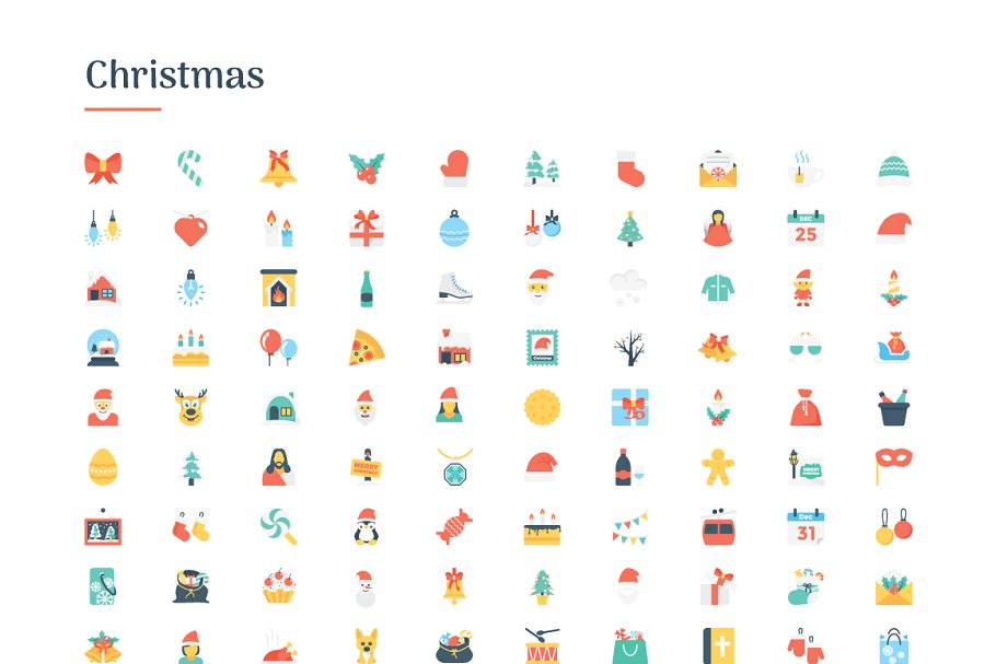 极力推荐：6150枚扁平图标 6150 Flat Icons Bundle插图(2)