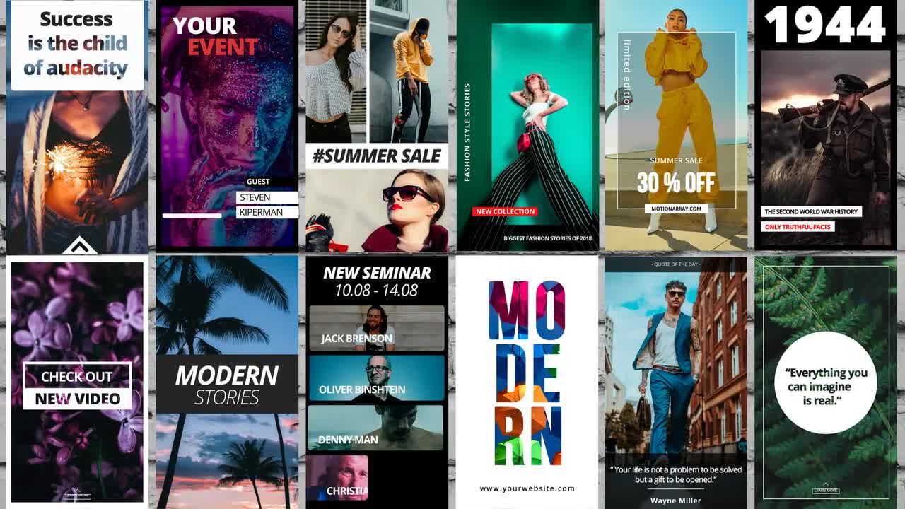 12个设计精美的时尚素材库精选AE模板