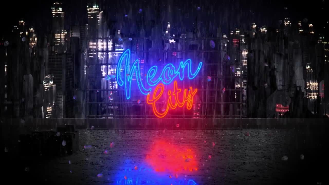 霓虹城市标志素材库精选AE模板