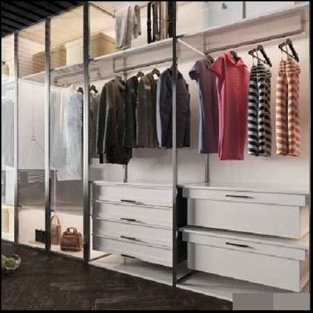 工业风玻璃门衣柜和衣服素材之家精选3D模型