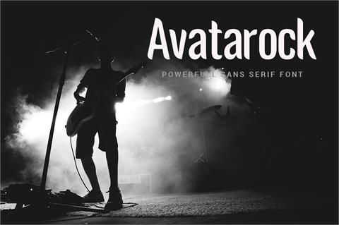 Avatarock font素材之家精选英文字体