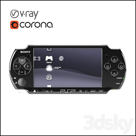 Psp3000索尼掌上游戏机素材之家精选3D模型
