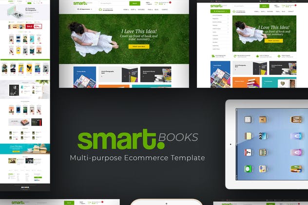 图书/电子书商城OpenCart主题模板素材库精选 SmartBook – OpenCart Theme插图(1)