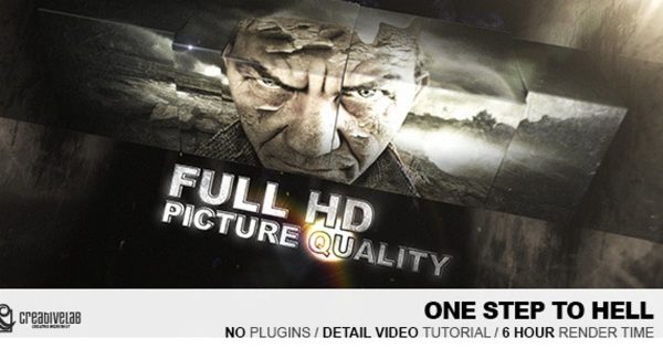 重金属炫酷方块动画特效AE视频模板 One Step To Hell