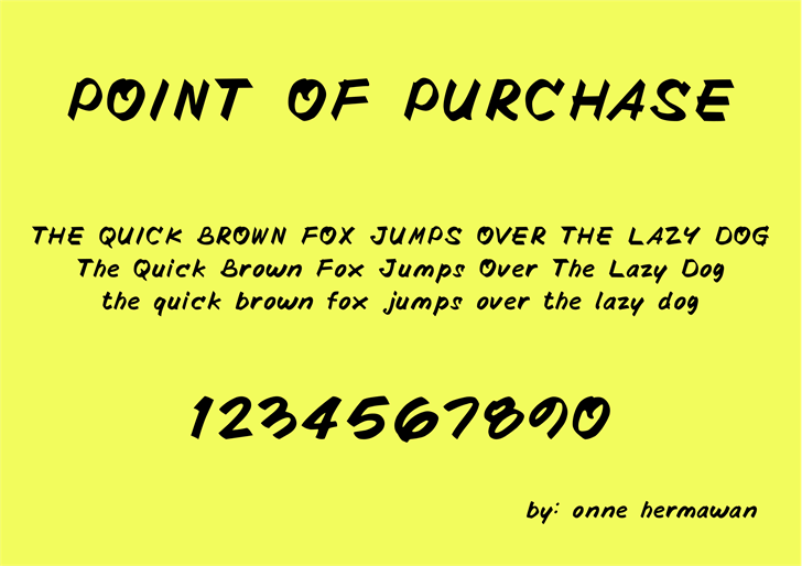 POINTOFPURCHASE font插图 POINTOFPURCHASE font插图