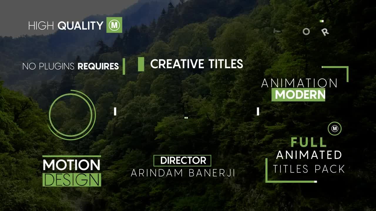 15个现代流畅的动画标题素材库精选AE模板