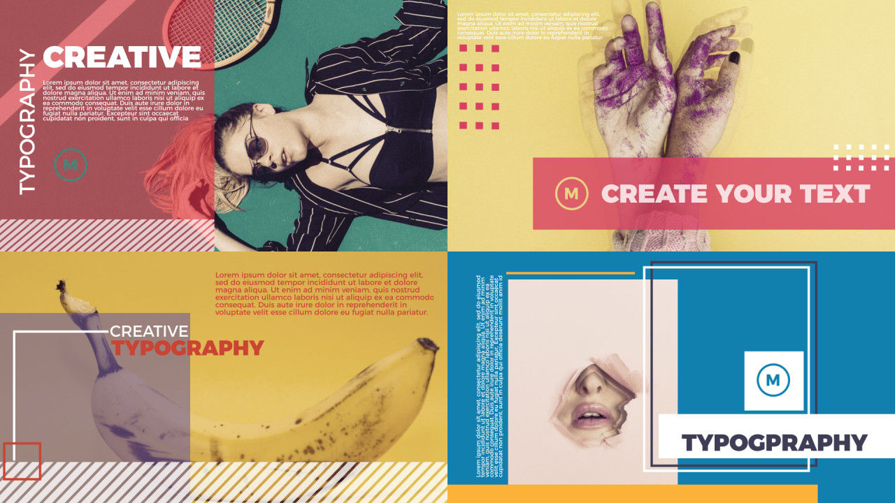 12个快速动画的社交媒体排版标题素材库精选AE模板