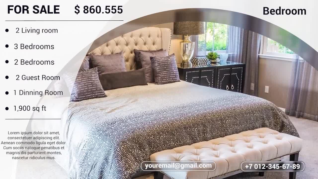 简洁优雅时尚房地产宣传素材库精选pr模板