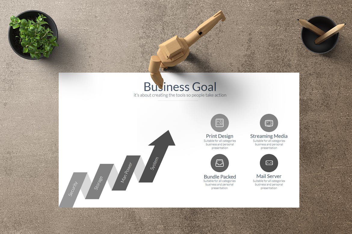 时尚清新简约商务质感的创意多功能大数据powerpoint幻灯片演示模板（pptx）插图(4)