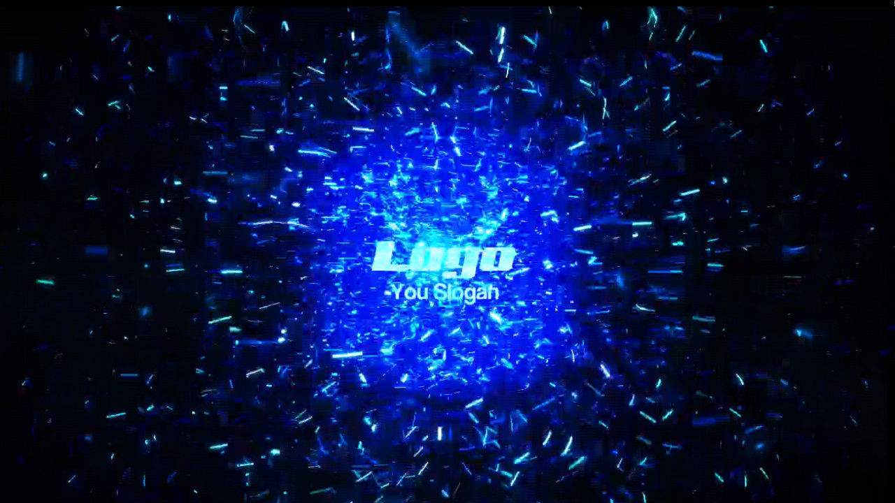 炫光粒子爆炸logo展示素材库推荐PR模板